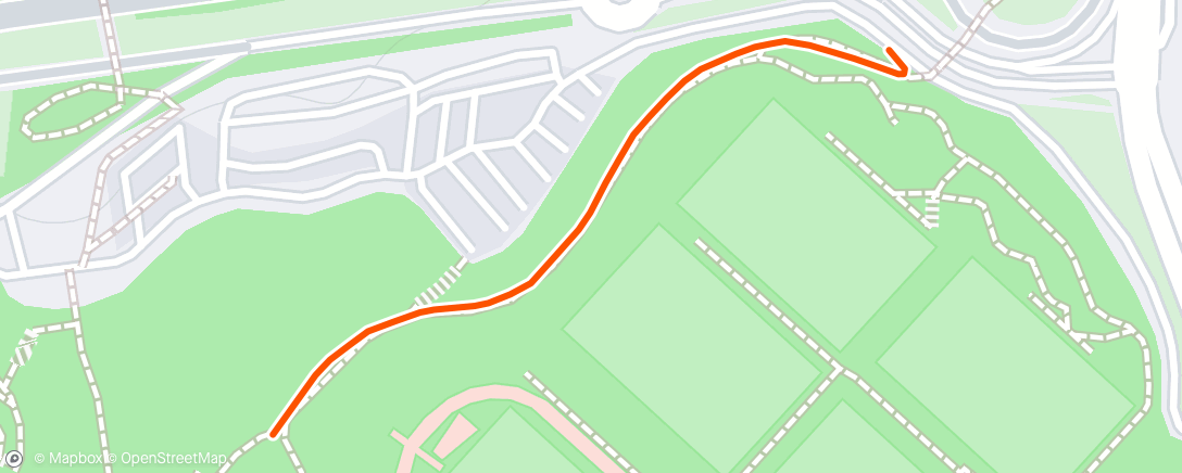 Map of the activity, Course à pied le matin