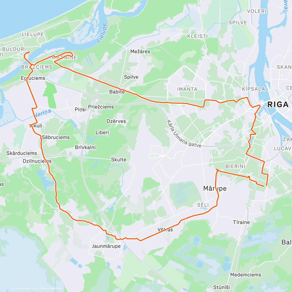 Map of the activity, Полуденный заезд