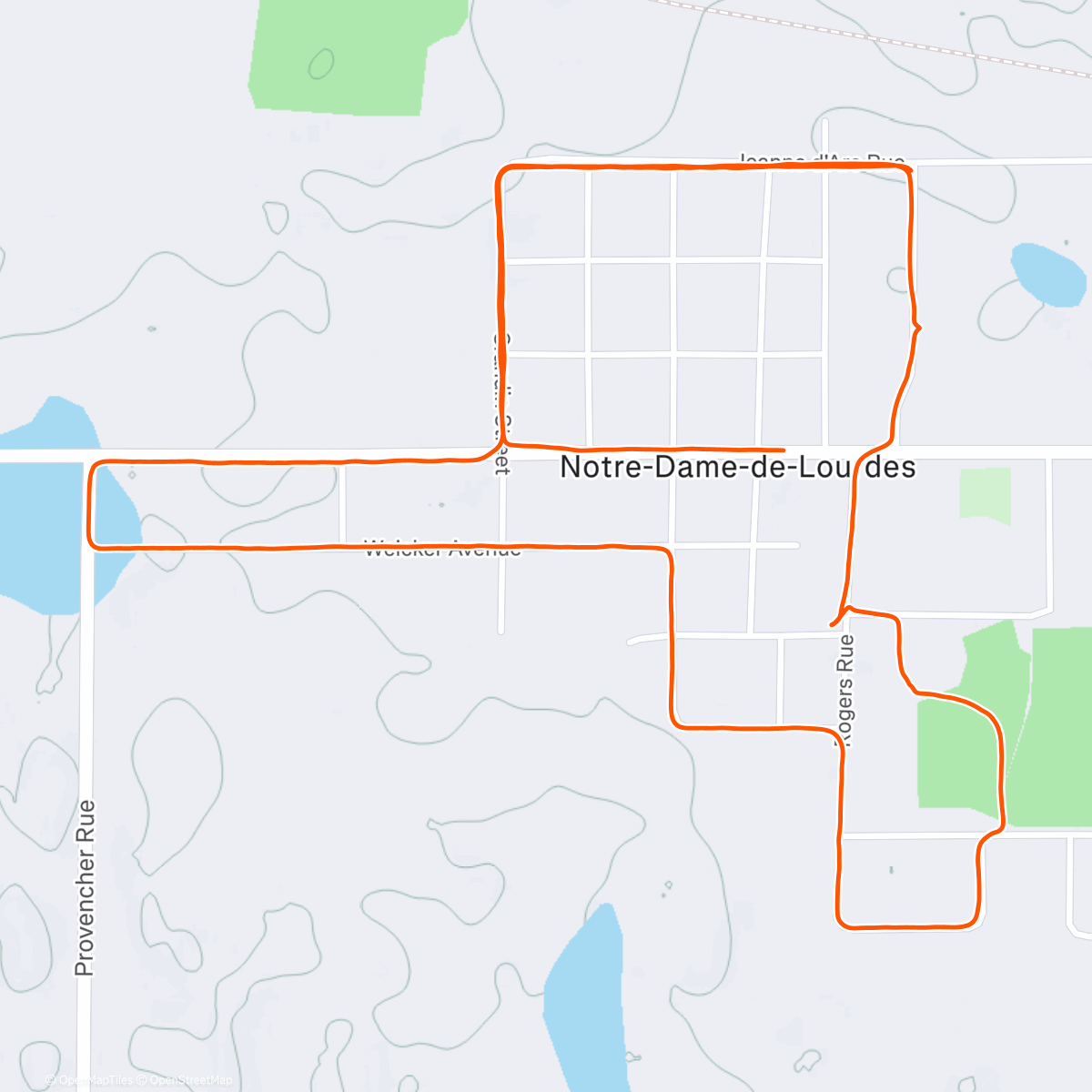 Map of the activity, Tour de Lourdes