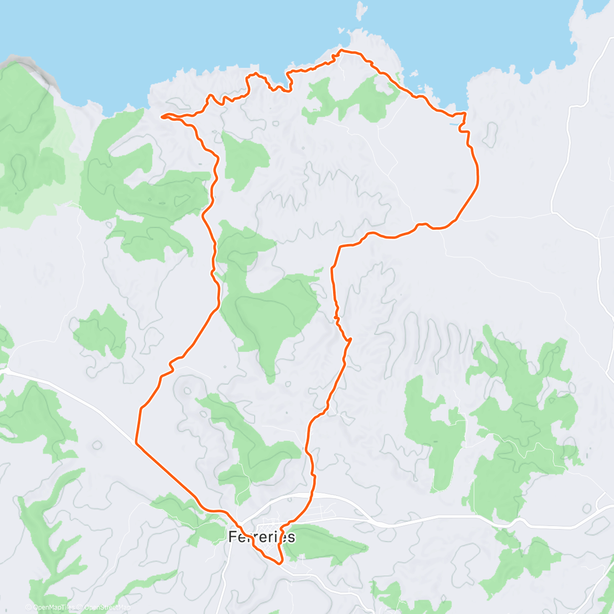 Map of the activity, Carrera de montaña matutina