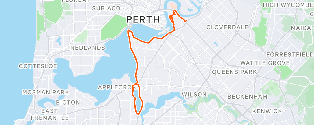 Map of the activity, Morning Ride