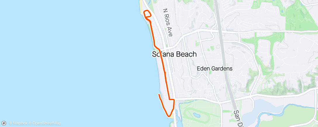 Map of the activity, Solana Beach