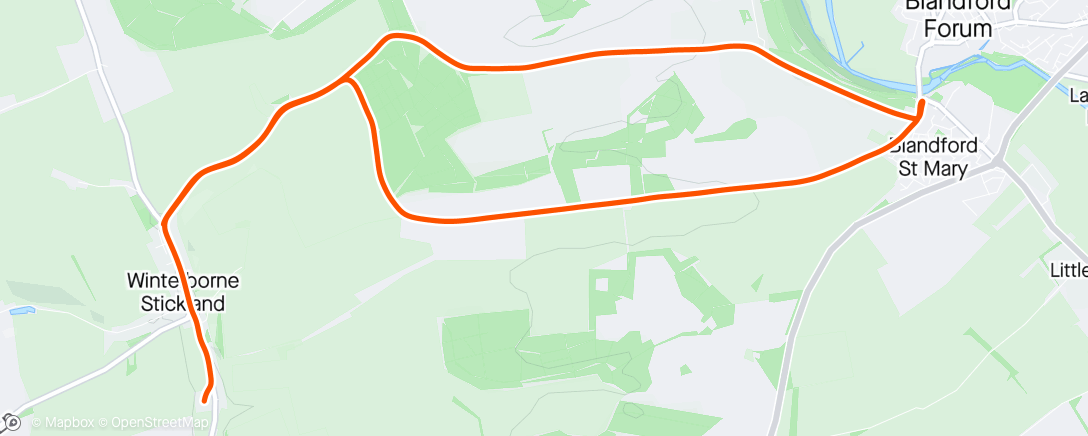 Map of the activity, Blandford outing