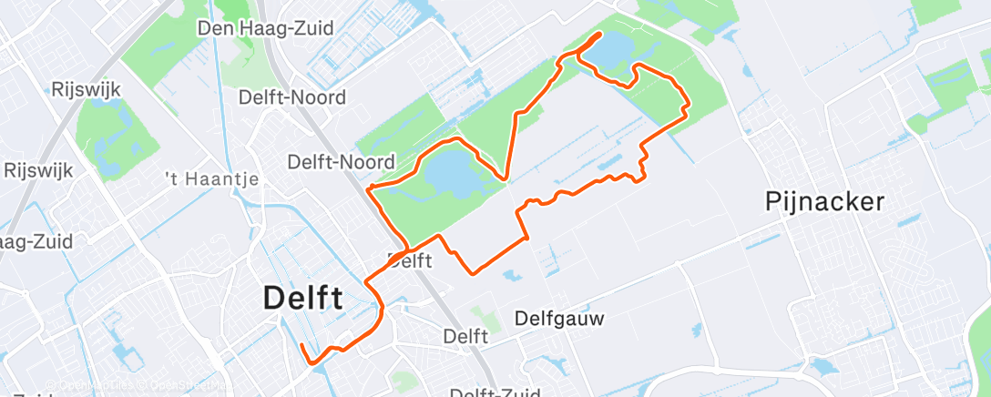 Map of the activity, Afternoon Run