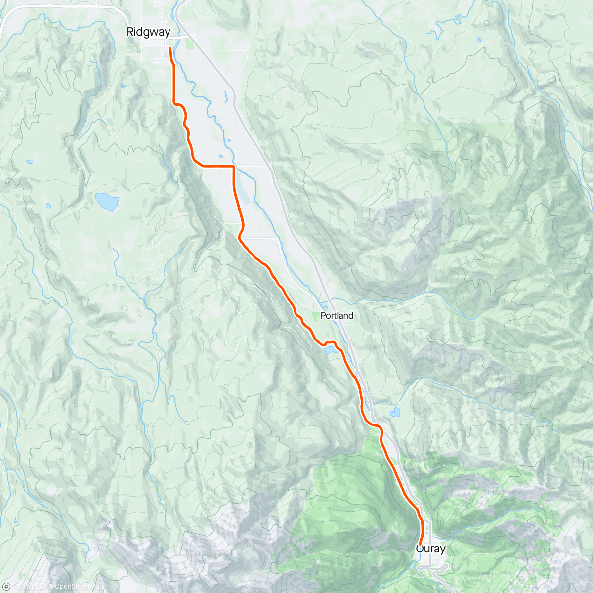 Map of the activity, Ouray