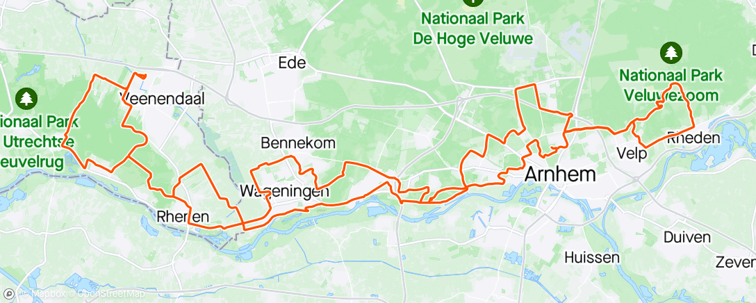 Map of the activity, Veenendaal-Veenendaal Toertocht