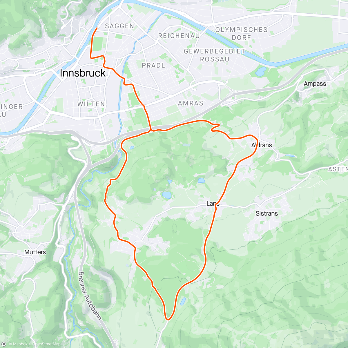 Map of the activity, Zwift - Threshold #2 on Climb Portal - Volcano in Innsbruck