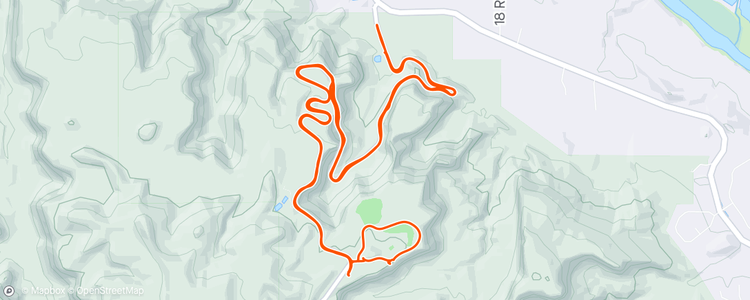 Map of the activity, Dos 30 min efforts on the mtb