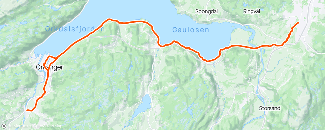 Map of the activity, Morning Mountain Bike Ride. Kvalitetsøkt med Jørgen og Ståle💪