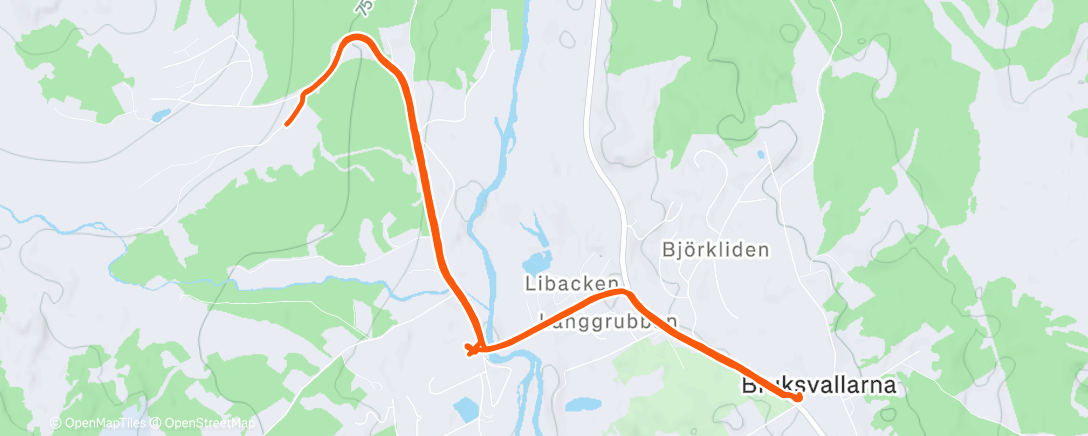 Карта физической активности (Evening Hike)