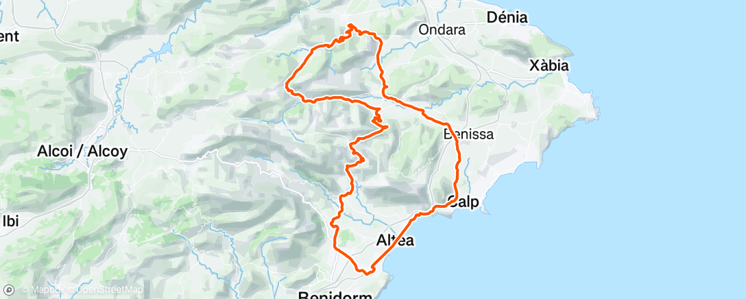 Map of the activity, GroupRide