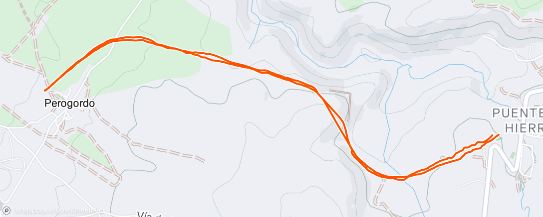 Map of the activity, Carrera de noche