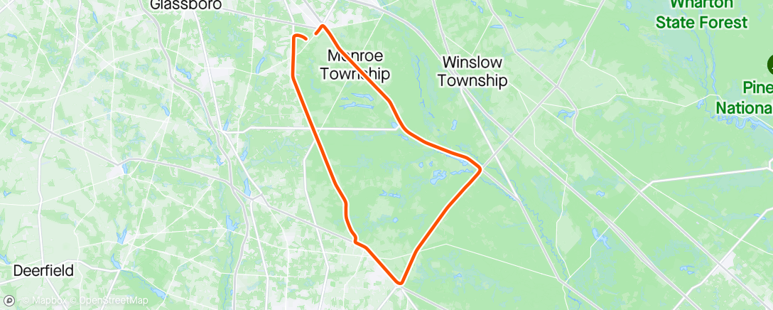 Mapa de la actividad, 31.03 miles @ 19.8 mph. Sunny, warm, breezy ride. Started at 71 degrees and saw 8 mph winds, by finish 77 and 9 mph winds. Group ride with Tony, Biddle,  Geoff, Rob and Jack. Fastest ride in quite a few years.