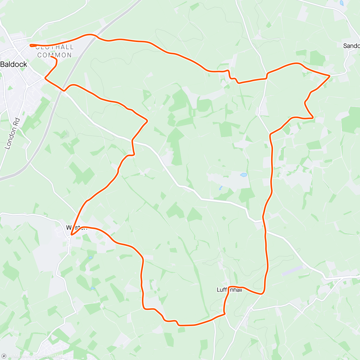 Map of the activity, First ride on the Gravel bike