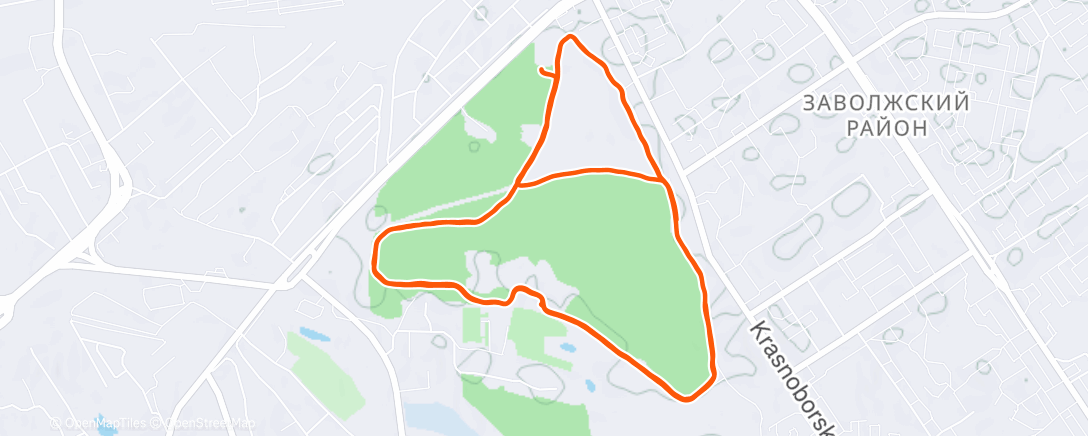 Map of the activity, Дневной забег