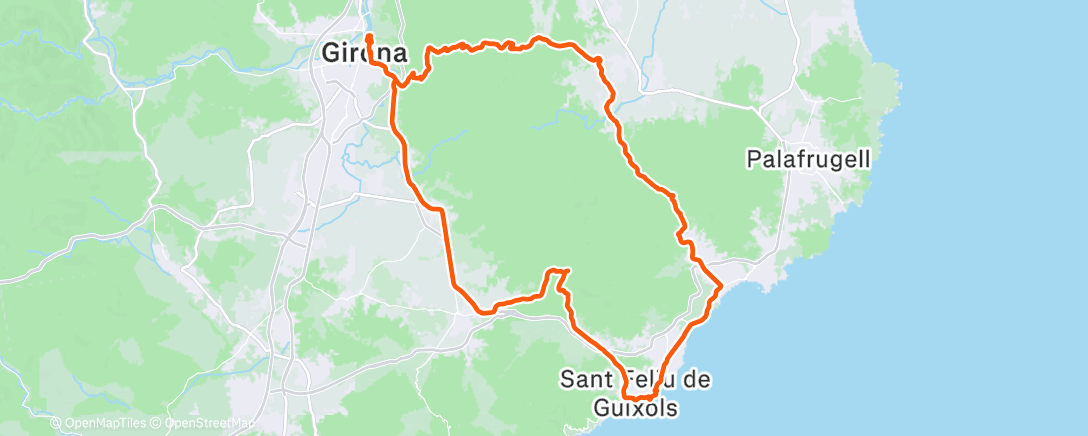 Map of the activity, Lunch Ride