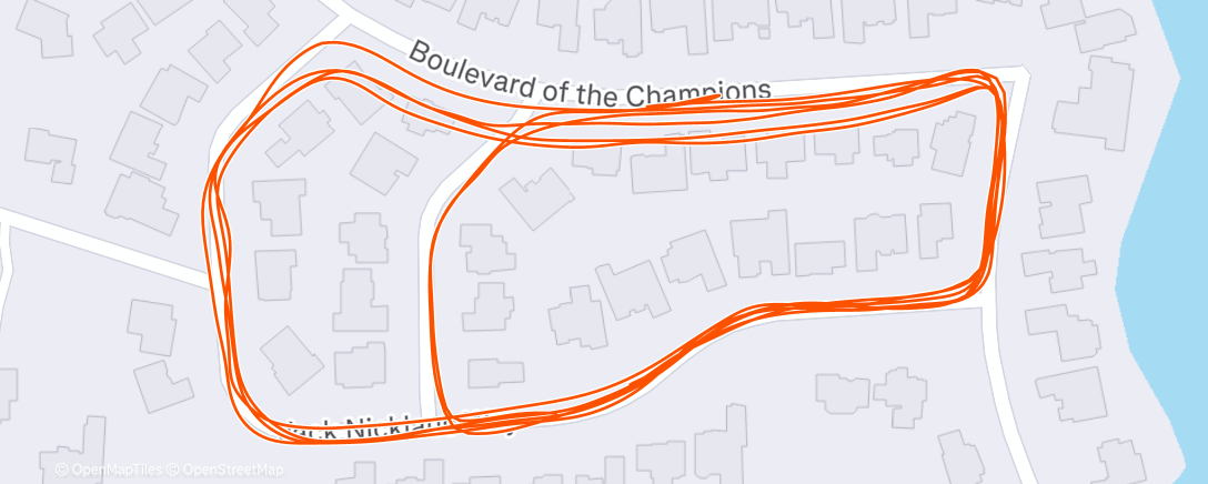 Map of the activity, Night tempo Run