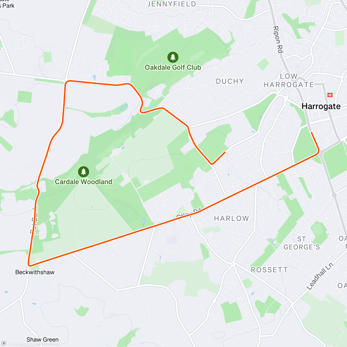 Map of the activity, Zwift - Sir Bradley Wiggins | Ultimate Warm Up on 2019 Worlds Harrogate Circuit in Yorkshire