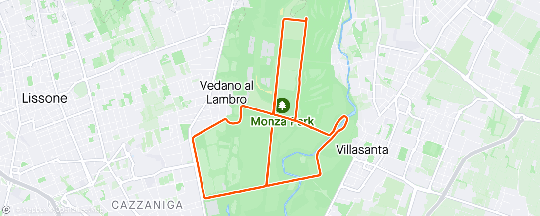 Mapa da atividade, Monza21 Half Marathon