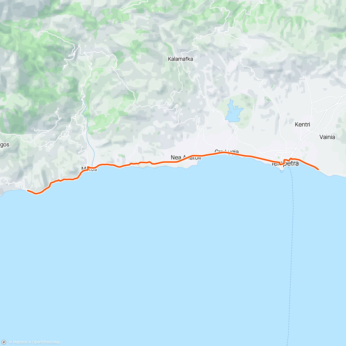 「ROUVY - Tertsa Beach to Lerapetra | Crete」活動的地圖
