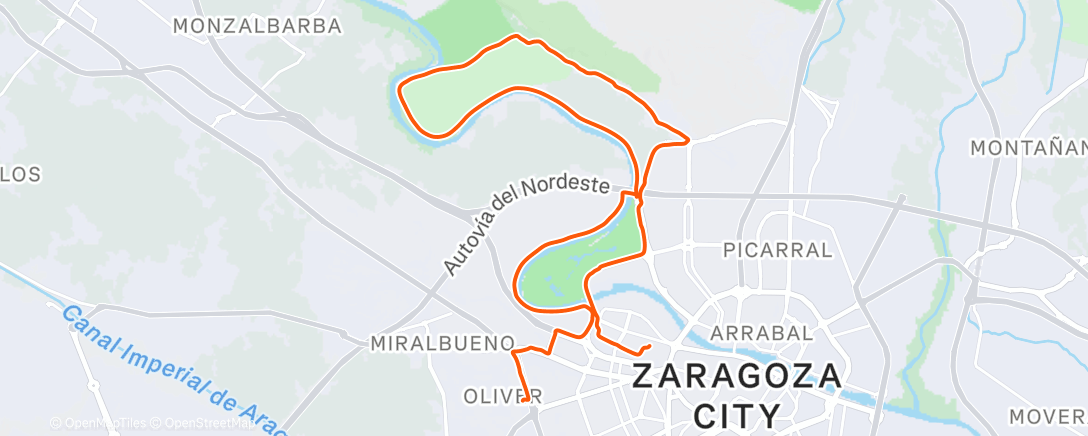 Map of the activity, Bicicleta 9
