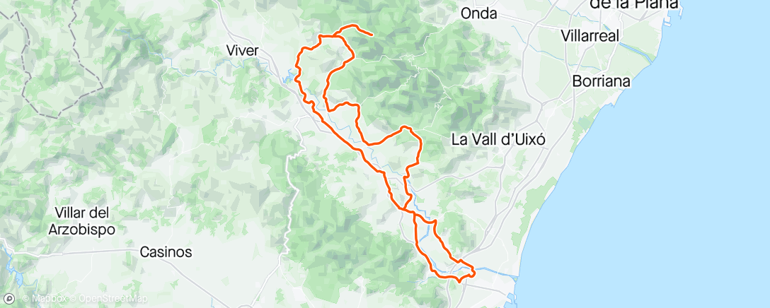Map of the activity, Vuelta al Collado Jínquer