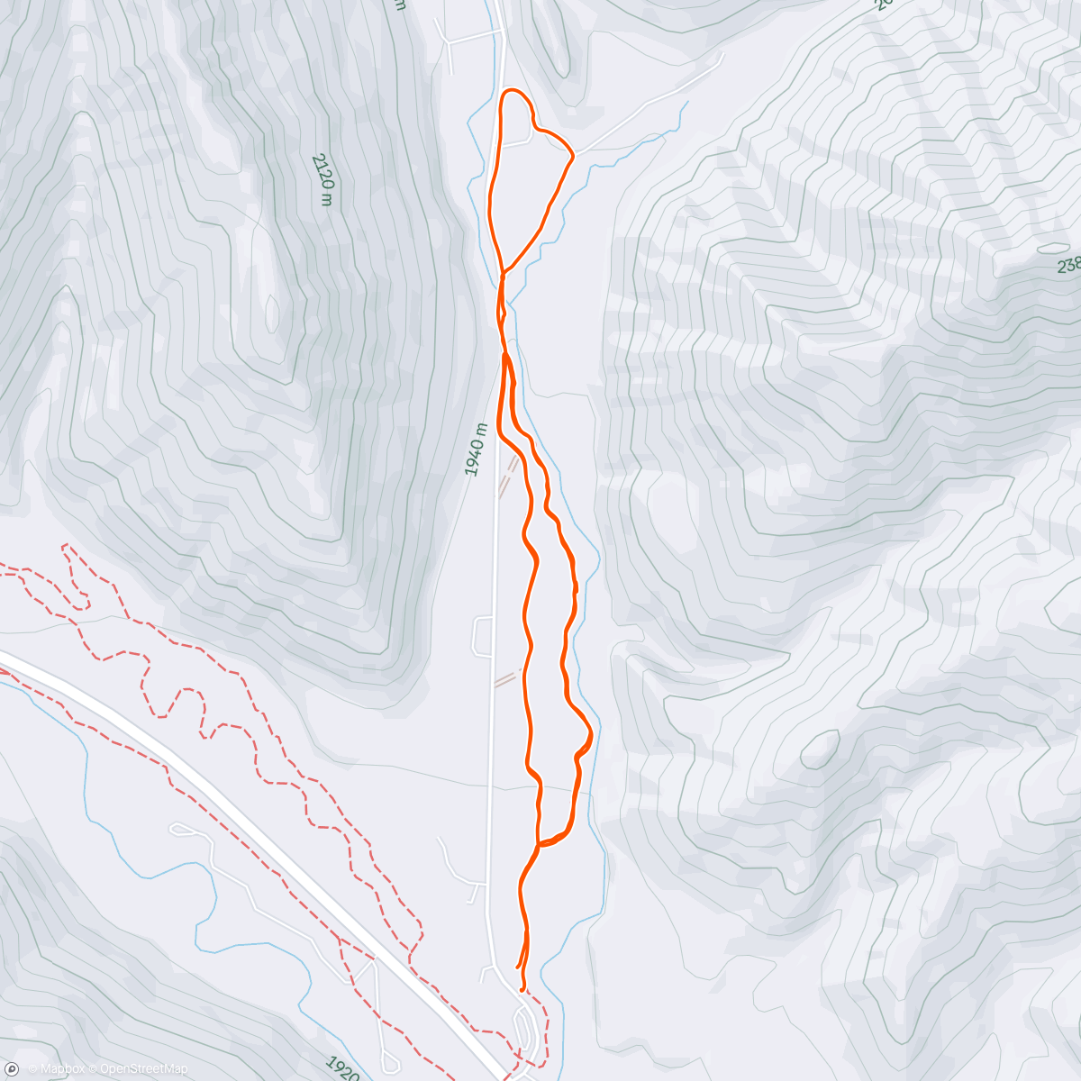 Map of the activity, Christmas Ski with Dad