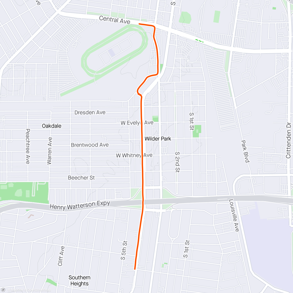 Mapa da atividade, Derby Day Run