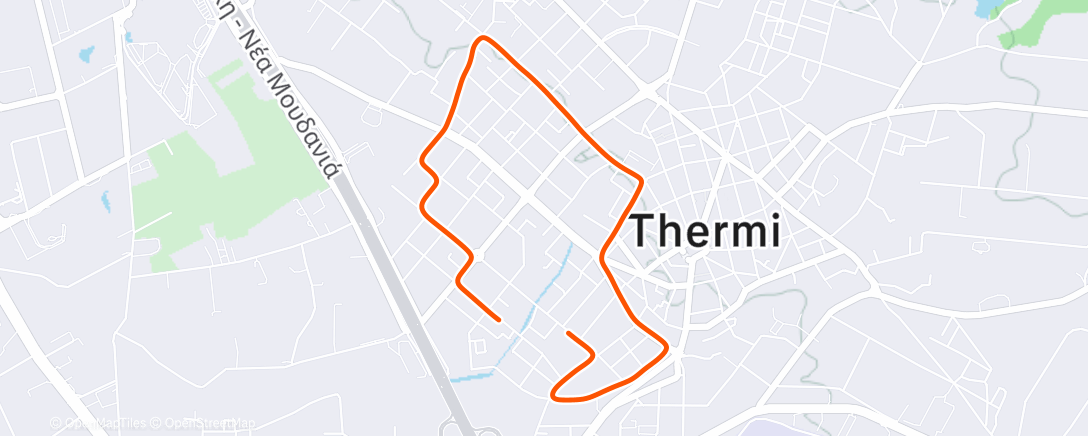 Map of the activity, Morning Run