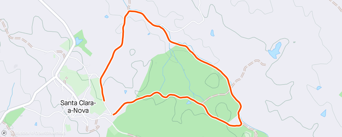 Mapa de la actividad, Caminhada ao anoitecer