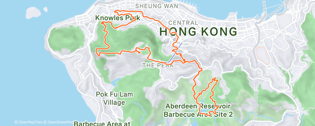 Map of the activity, Morning Trail Run