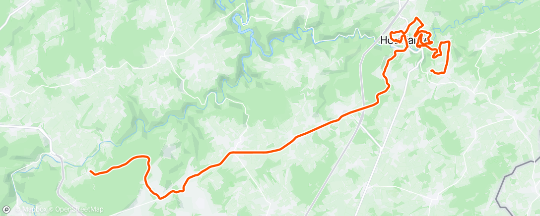 Mapa da atividade, Mountainbike-Fahrt am Morgen