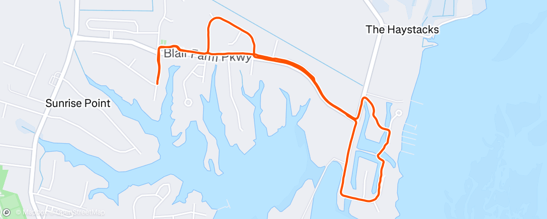 Map of the activity, Easy Jogger jog
