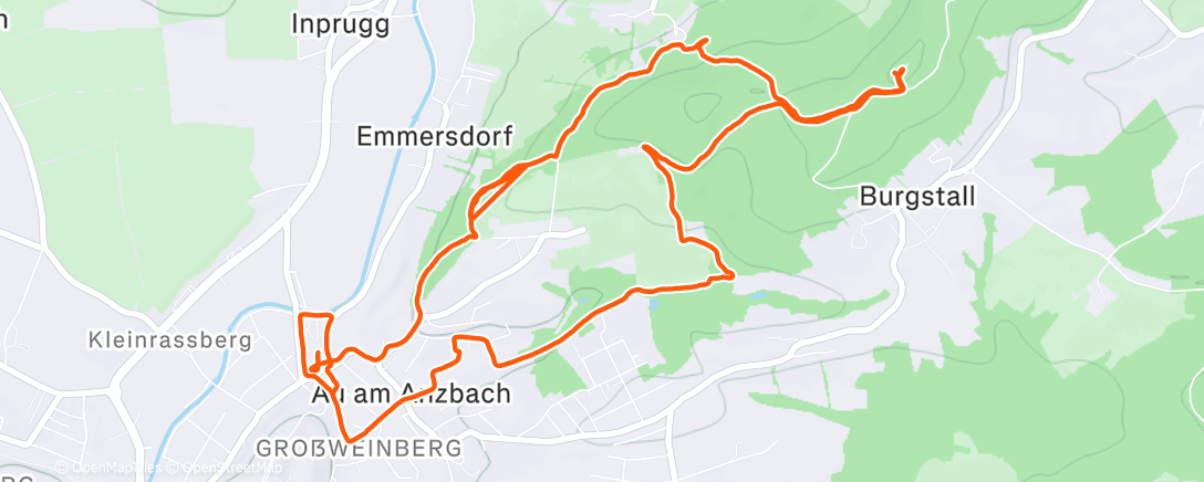 Map of the activity, Lunch Trail Run