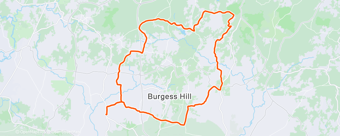 Map of the activity, Lunch Ride