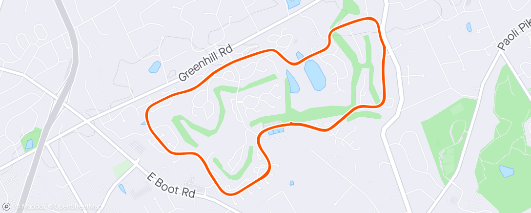 Map of the activity, Evening Ride