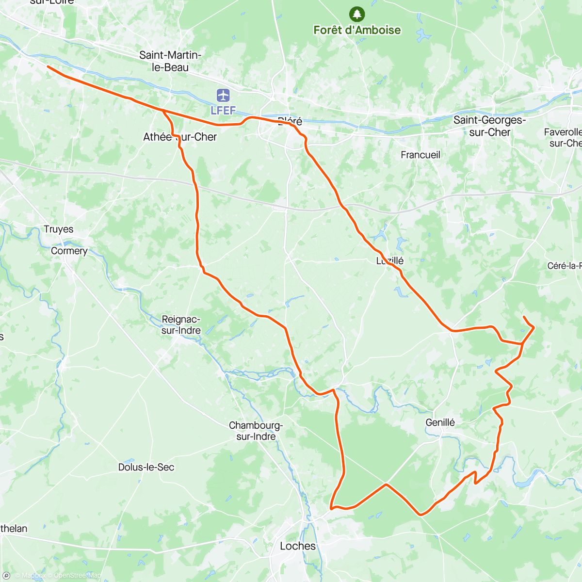 Mapa de la actividad (Sortie vélo dans l'après-midi)