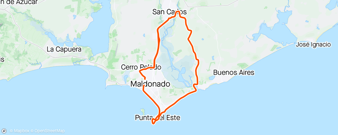 「Vuelta ciclista por la mañana」活動的地圖