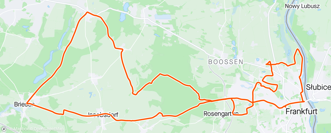 Map of the activity, Gravel with Piotrek