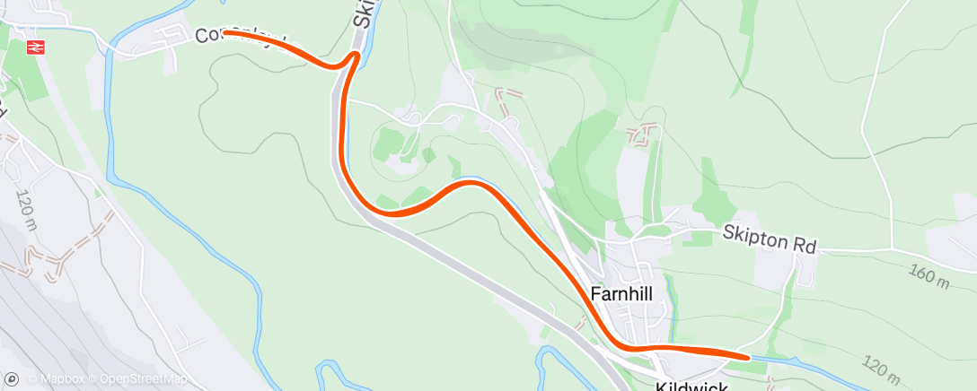Map of the activity, Morning Run with dog