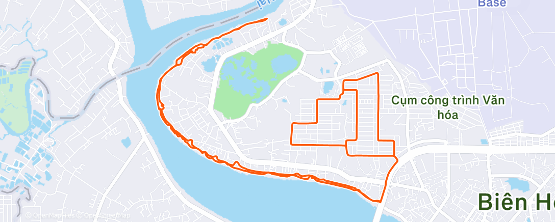 Map of the activity, Morning Run