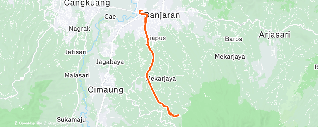 Map of the activity, Morning Trail Run