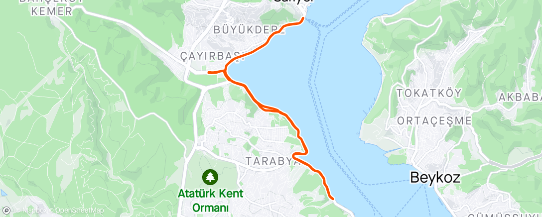Map of the activity, Friday Morning Run