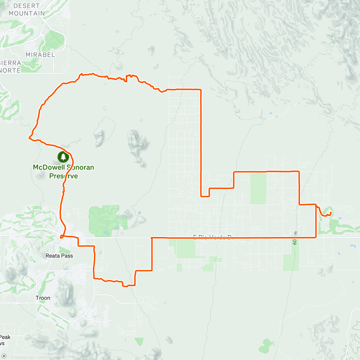 Map of the activity, Brown’s Ranch