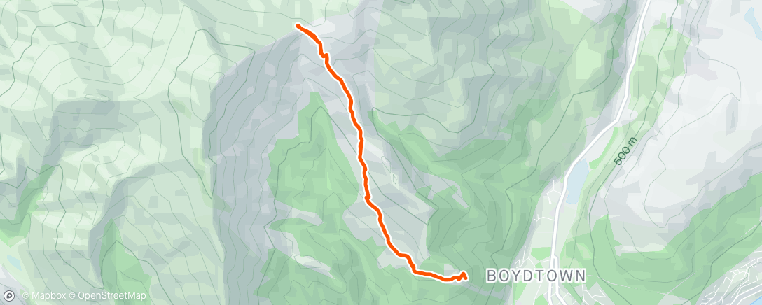 Map of the activity, Ben Lomond saddle hike