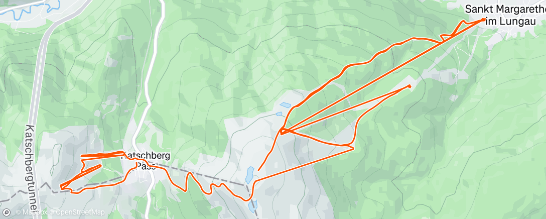 Map of the activity, Skiabfahrt am Morgen
