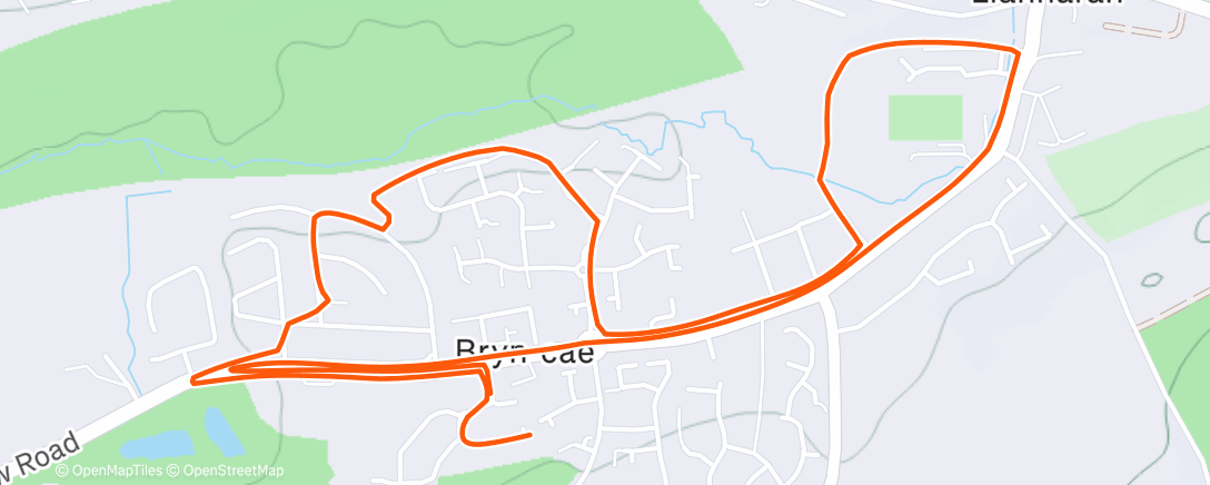 Map of the activity, Evening Run
