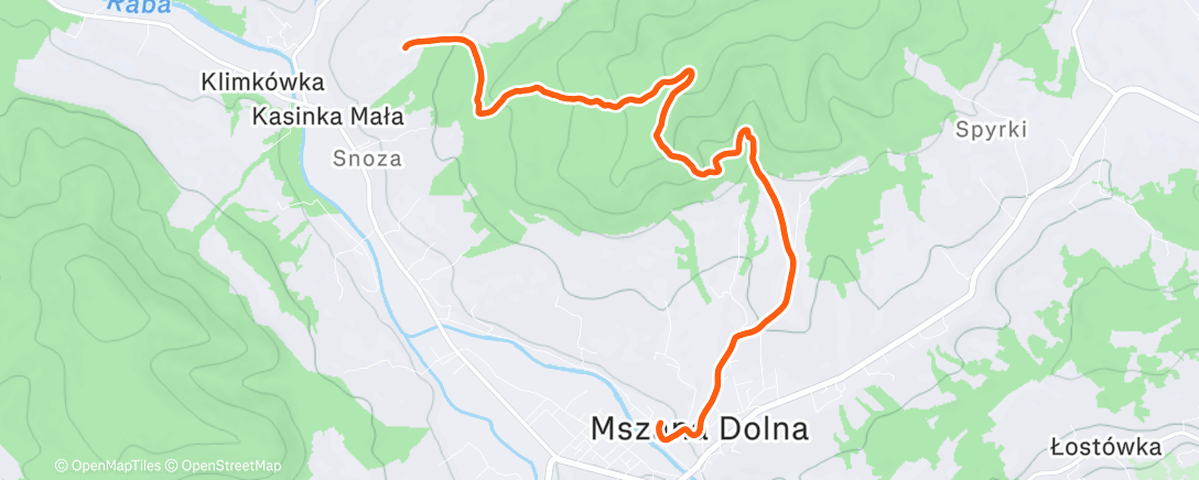 Map of the activity, Morning Run