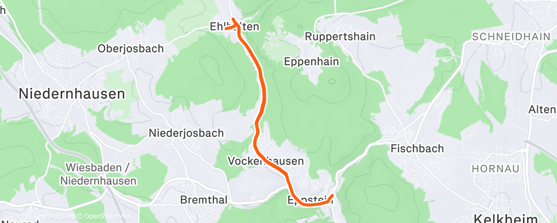 Map of the activity, Lauf am Morgen