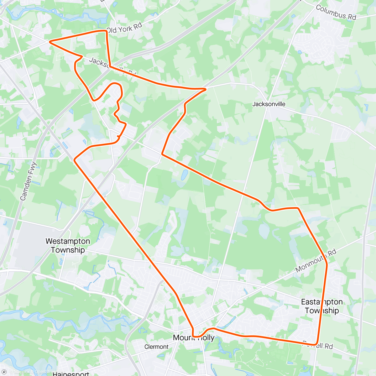 Map of the activity, Morning Ride